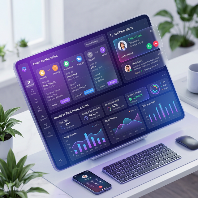 Call Center Dashboard Mockup